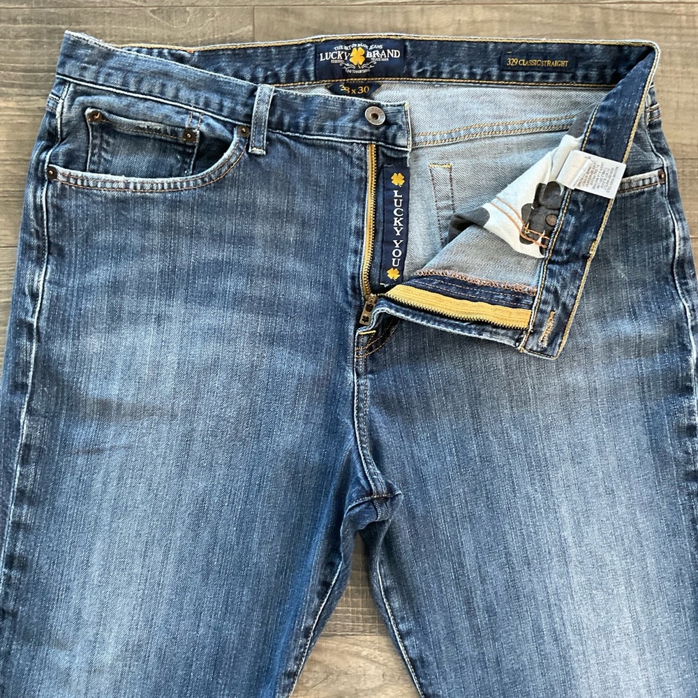 38x30 Lucky Brand 329 Classic Straight Jeans Size Men’s Blue Stretch 7M10835